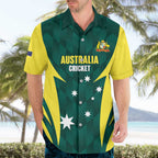 Australia Cricket Custom Hawaiian Shirt Go Aussie Dynamic Green - Aussie Hoodie