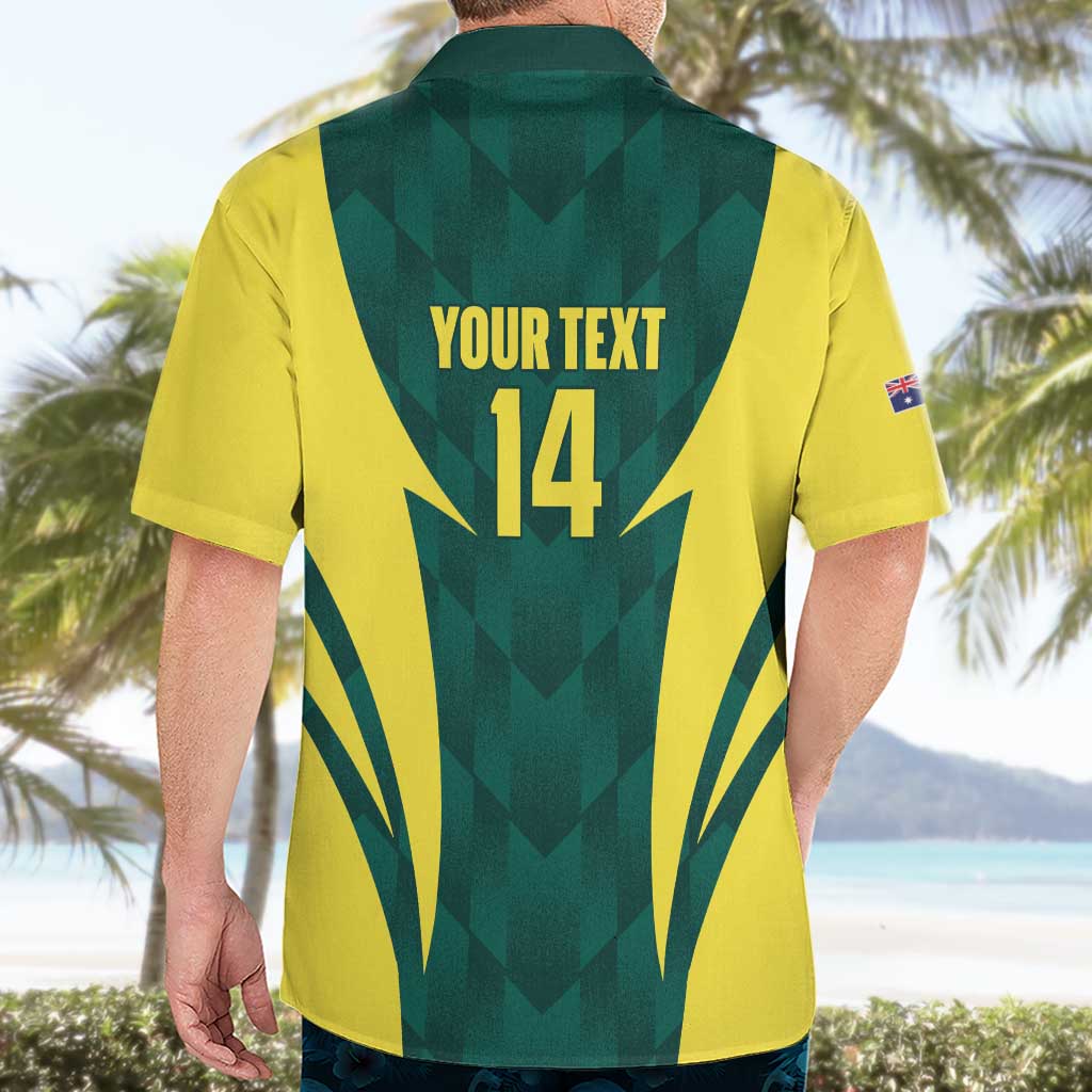 Australia Cricket Custom Hawaiian Shirt Go Aussie Dynamic Green - Aussie Hoodie