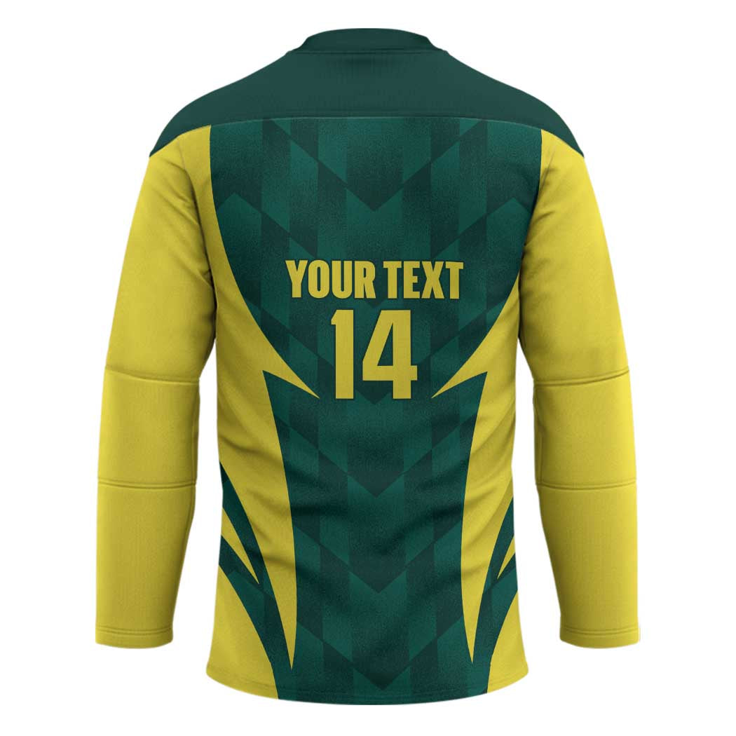 Australia Cricket Custom Hockey Jersey Go Aussie Dynamic Green - Aussie Hoodie