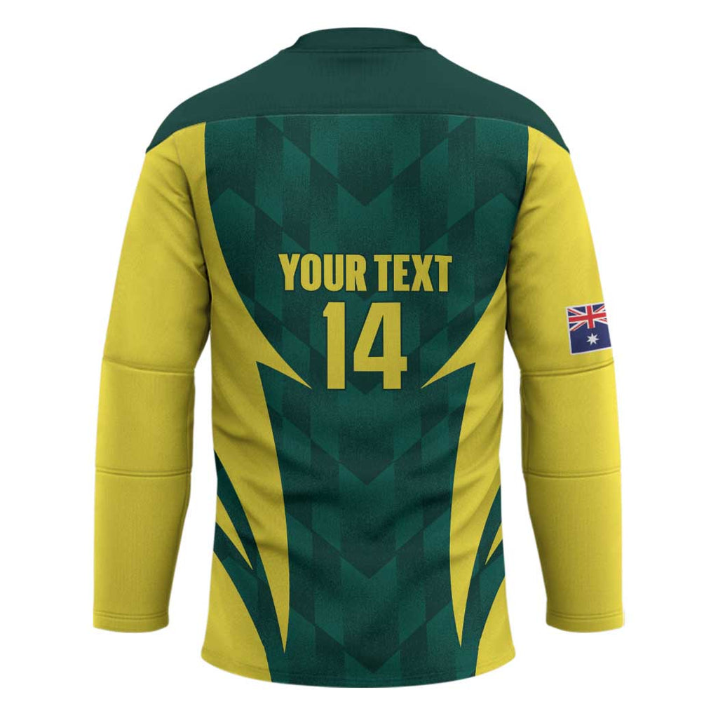 Australia Cricket Custom Hockey Jersey Go Aussie Dynamic Green - Aussie Hoodie