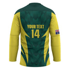 Australia Cricket Custom Hockey Jersey Go Aussie Dynamic Green - Aussie Hoodie