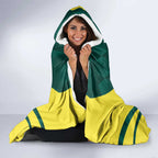 Australia Cricket Custom Hooded Blanket Go Aussie Dynamic Green - Aussie Hoodie