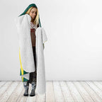 Australia Cricket Custom Hooded Blanket Go Aussie Dynamic Green - Aussie Hoodie