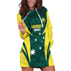 Australia Cricket Custom Hoodie Dress Go Aussie Dynamic Green - Aussie Hoodie