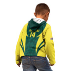 Australia Cricket Custom Kid Hoodie Go Aussie Dynamic Green - Aussie Hoodie