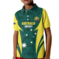 Australia Cricket Custom Kid Polo Shirt Go Aussie Dynamic Green - Aussie Hoodie