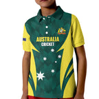 Australia Cricket Custom Kid Polo Shirt Go Aussie Dynamic Green - Aussie Hoodie