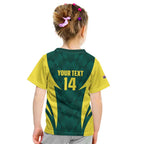Australia Cricket Custom Kid T Shirt Go Aussie Dynamic Green - Aussie Hoodie