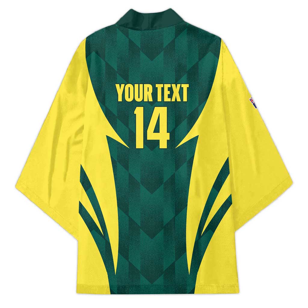Australia Cricket Custom Kimono Go Aussie Dynamic Green - Aussie Hoodie