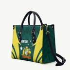 Australia Cricket Custom Leather Bag Go Aussie Dynamic Green - Aussie Hoodie