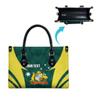 Australia Cricket Custom Leather Bag Go Aussie Dynamic Green - Aussie Hoodie