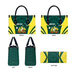 Australia Cricket Custom Leather Bag Go Aussie Dynamic Green - Aussie Hoodie