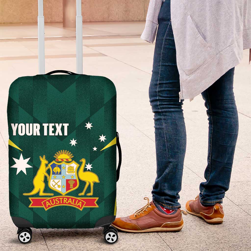 Australia Cricket Custom Luggage Cover Go Aussie Dynamic Green - Aussie Hoodie