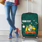 Australia Cricket Custom Luggage Cover Go Aussie Dynamic Green - Aussie Hoodie