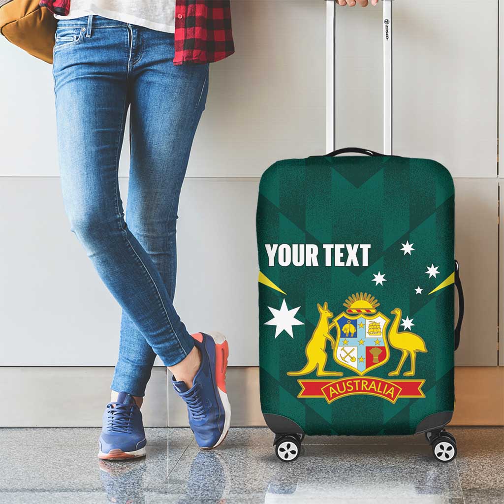 Australia Cricket Custom Luggage Cover Go Aussie Dynamic Green - Aussie Hoodie