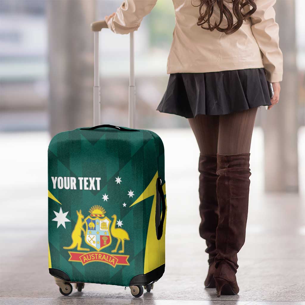 Australia Cricket Custom Luggage Cover Go Aussie Dynamic Green - Aussie Hoodie