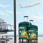 Australia Cricket Custom Luggage Cover Go Aussie Dynamic Green - Aussie Hoodie