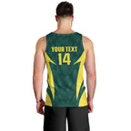 Australia Cricket Custom Men Tank Top Go Aussie Dynamic Green - Aussie Hoodie