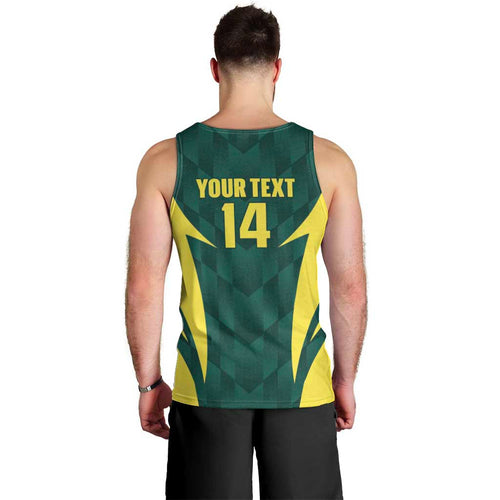 Australia Cricket Custom Men Tank Top Go Aussie Dynamic Green - Aussie Hoodie