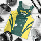 Australia Cricket Custom Men Tank Top Go Aussie Dynamic Green - Aussie Hoodie