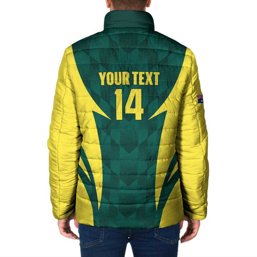 Australia Cricket Custom Padded Jacket Go Aussie Dynamic Green - Aussie Hoodie