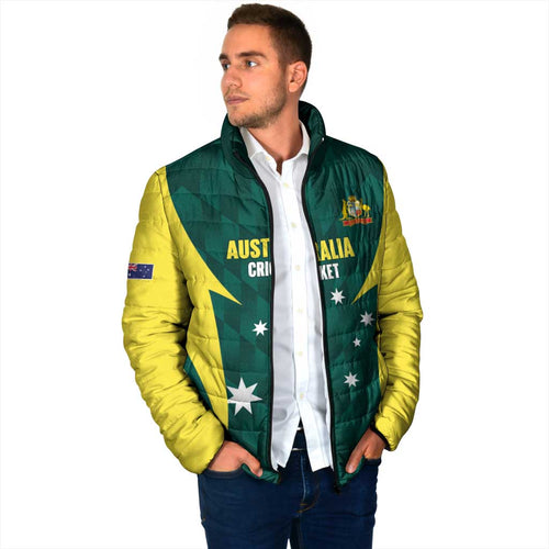 Australia Cricket Custom Padded Jacket Go Aussie Dynamic Green - Aussie Hoodie