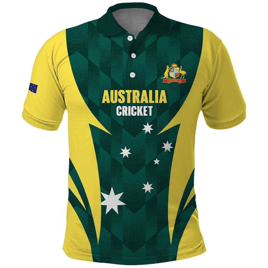 Australia Cricket Custom Polo Shirt Go Aussie Dynamic Green - Aussie Hoodie