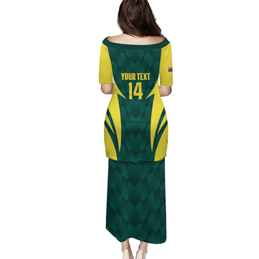 Australia Cricket Custom Puletasi Go Aussie Dynamic Green - Aussie Hoodie