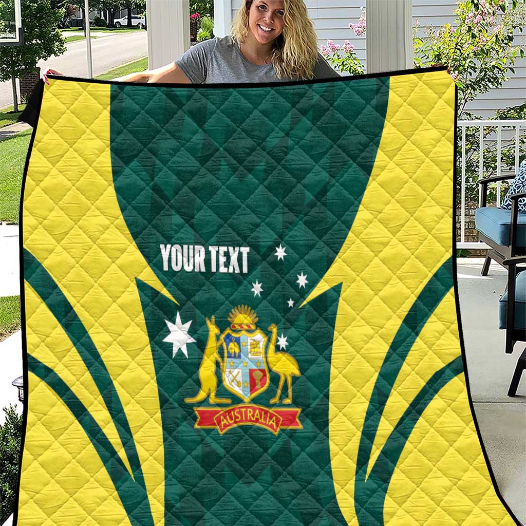 Australia Cricket Custom Quilt Go Aussie Dynamic Green - Aussie Hoodie