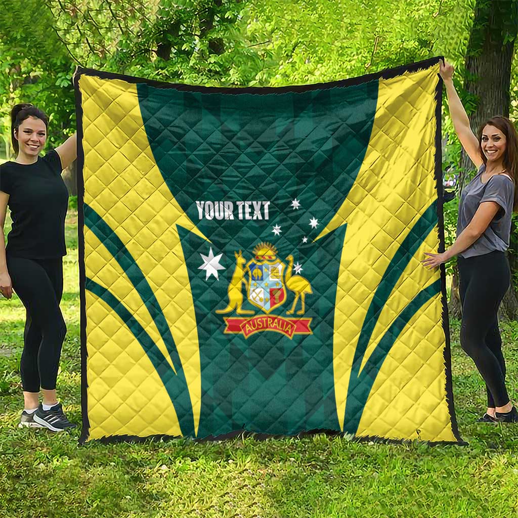 Australia Cricket Custom Quilt Go Aussie Dynamic Green - Aussie Hoodie