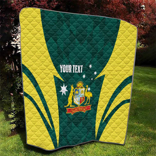 Australia Cricket Custom Quilt Go Aussie Dynamic Green - Aussie Hoodie
