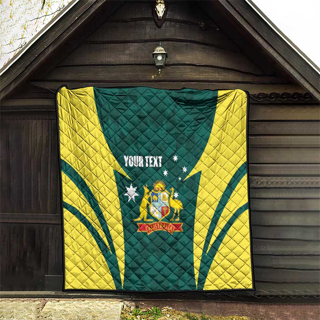 Australia Cricket Custom Quilt Go Aussie Dynamic Green - Aussie Hoodie