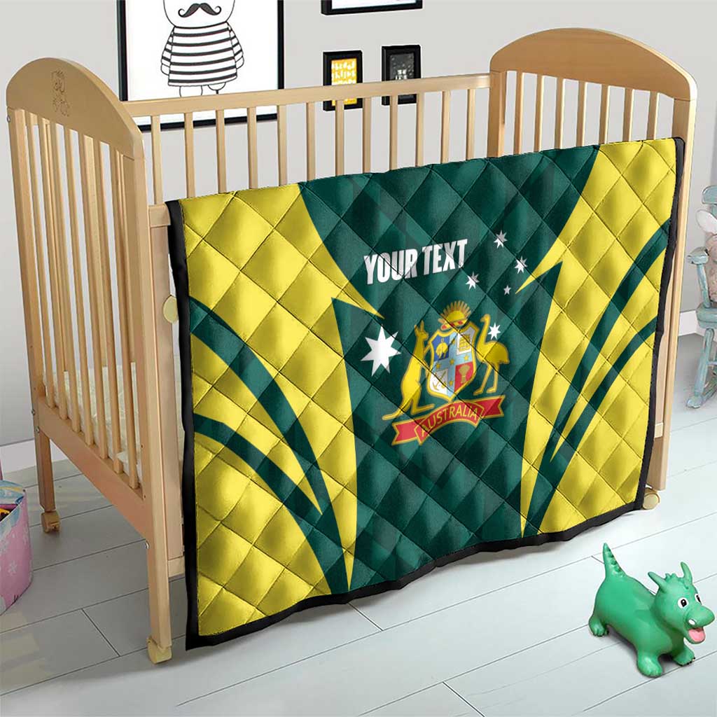 Australia Cricket Custom Quilt Go Aussie Dynamic Green - Aussie Hoodie