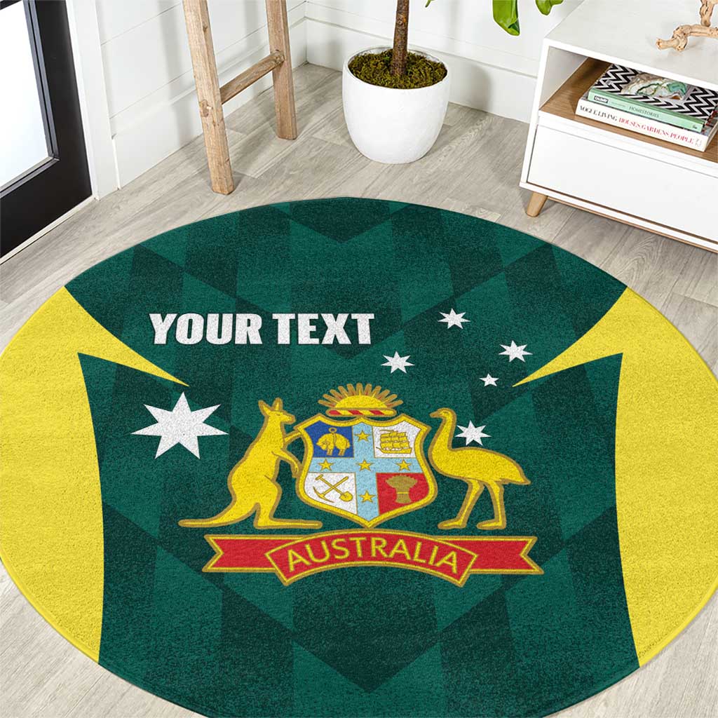 Australia Cricket Custom Round Carpet Go Aussie Dynamic Green - Aussie Hoodie