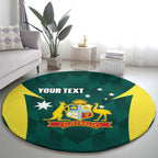 Australia Cricket Custom Round Carpet Go Aussie Dynamic Green - Aussie Hoodie