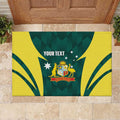Australia Cricket Custom Rubber Doormat Go Aussie Dynamic Green - Aussie Hoodie
