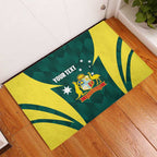 Australia Cricket Custom Rubber Doormat Go Aussie Dynamic Green - Aussie Hoodie
