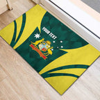 Australia Cricket Custom Rubber Doormat Go Aussie Dynamic Green - Aussie Hoodie