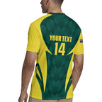 Australia Cricket Custom Rugby Jersey Go Aussie Dynamic Green - Aussie Hoodie