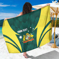 Australia Cricket Custom Sarong Go Aussie Dynamic Green - Aussie Hoodie
