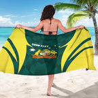 Australia Cricket Custom Sarong Go Aussie Dynamic Green - Aussie Hoodie