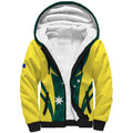 Australia Cricket Custom Sherpa Hoodie Go Aussie Dynamic Green - Aussie Hoodie