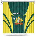 Australia Cricket Custom Shower Curtain Go Aussie Dynamic Green - Aussie Hoodie