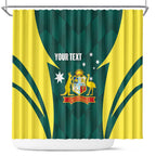 Australia Cricket Custom Shower Curtain Go Aussie Dynamic Green - Aussie Hoodie