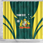 Australia Cricket Custom Shower Curtain Go Aussie Dynamic Green - Aussie Hoodie