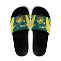 Australia Cricket Custom Slide Sandals Go Aussie Dynamic Green - Aussie Hoodie