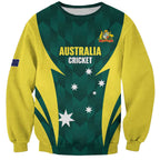 Australia Cricket Custom Sweatshirt Go Aussie Dynamic Green - Aussie Hoodie
