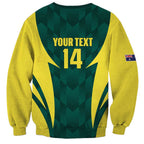 Australia Cricket Custom Sweatshirt Go Aussie Dynamic Green - Aussie Hoodie