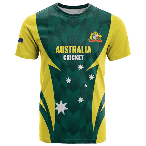 Australia Cricket Custom T Shirt Go Aussie Dynamic Green - Aussie Hoodie