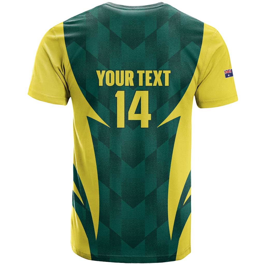 Australia Cricket Custom T Shirt Go Aussie Dynamic Green - Aussie Hoodie